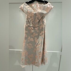 Lela Rose Open Neck Full Skirt Dress